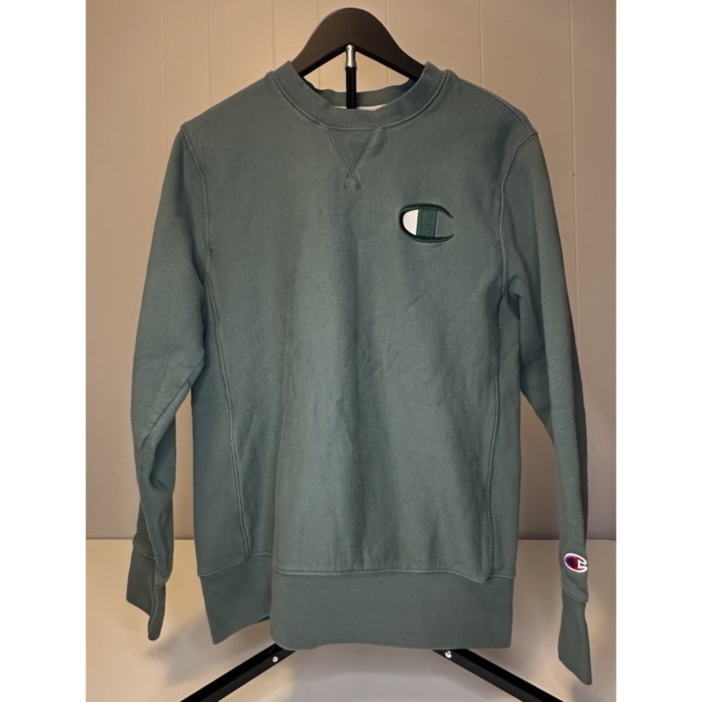 Dark Forest Green Champion Reverse Weave Men's Sweater Small